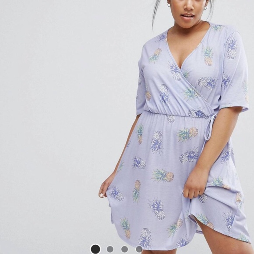 ISO Pink Clove Asos Curve Pineapple dress. Sz 2-3x